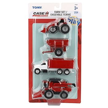 1/64 ERTL ダイキャストモデル 4台セット ERTL 1/64 Case IH & IH 4WD Tractor Set, Toy Tractor Times